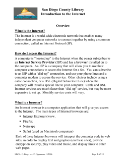 Introduction to the Internet