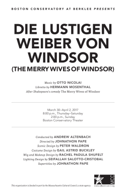 Program - The Merry Wives of Windsor 03/17