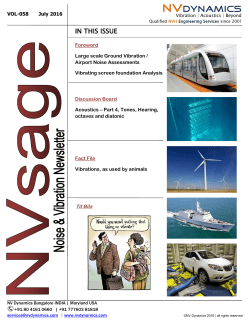 Checkout this months Newsletter on Acoustics