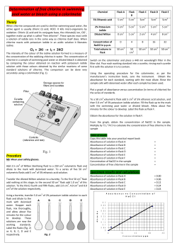 Determination of free chlorine in swimming pool