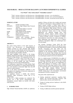dlr hableg – high altitude balloon launched experimental