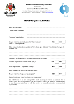Minibus Questionnaire - Isle of Man Government