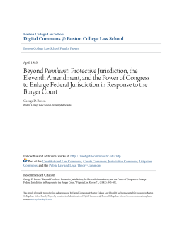 Beyond Pennhurst: Protective Jurisdiction, the Eleventh Amendment