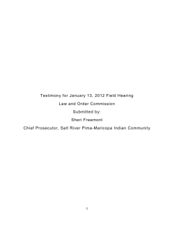 Testimony of Sheri Freemont, Salt River Pima