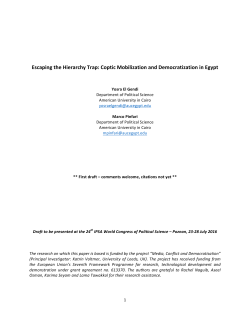 Escaping the Hierarchy Trap: Coptic Mobilization