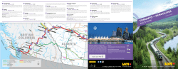 ToronTo – VancouVer - VIA Rail International