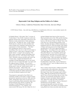 Representin` God: Rap, Religion and the Politics of a Culture