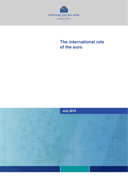 The international role of the euro, July 2015 - ECB