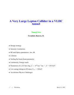 Tanaji Sen - IIT Center for Accelerator and Particle Physics