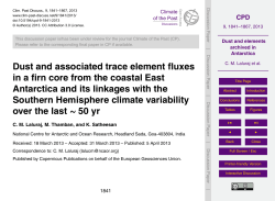 Dust and elements archived in Antarctica