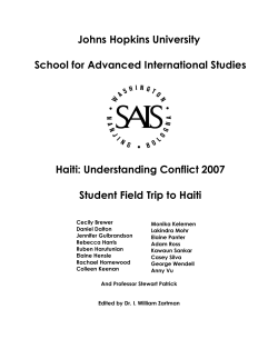 Haiti: Understanding Conflict 2007