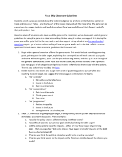 Fiscal Ship Classroom Guidelines