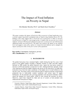 The Impact of Food Inflation on Poverty in Nepal