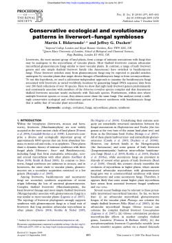 Conservative ecological and evolutionary patterns in liverwort