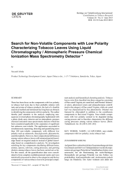 Search for Non-Volatile Components with Low Polarity