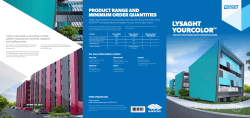 LYSAGHT YOURCOLOUR® Colour Your World with Custom Colours