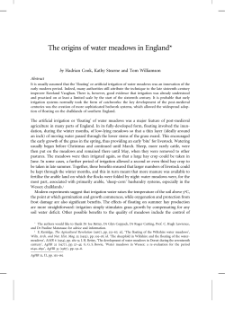 The origins of water meadows in England