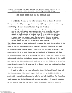 The Export-Import Bank and the Marshall Plan. March 13, 1948.