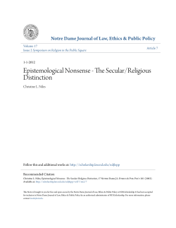 Epistemological Nonsense - The Secular