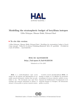 Modelling the stratospheric budget of beryllium isotopes