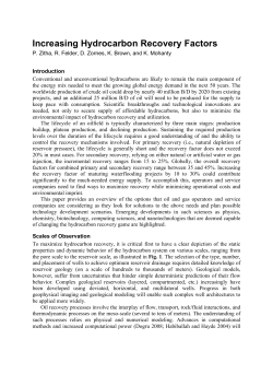 Increasing Hydrocarbon Recovery Factors