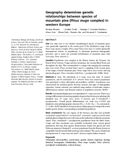 Geography determines genetic relationships between species of