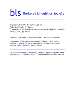 b Berkeley Linguistics Society