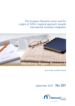 The European Payments Union and the origins of Triffin`s
