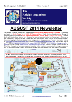AUGUST 2014 Newsletter