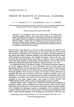 origin of bauxite at eufaula, alabama, usa