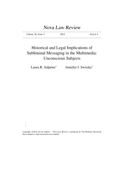 Historical and Legal Implications of Subliminal