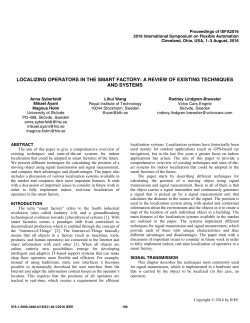 Localizing Operators in the Smart Factory: A Review of Existing