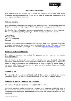 Membership Plan Summary - Key Facts