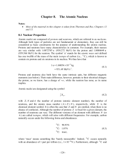 Chapter 8. The Atomic Nucleus