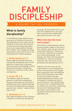 family discipleship - Hickory Grove Baptist Church