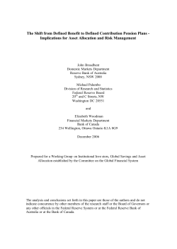 The shift from defined benefit to defined contribution pension plans