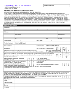Employment Contract - Capital City CIRCLES Initiative
