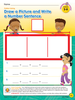 Draw a Picture and Write a Number Sentence