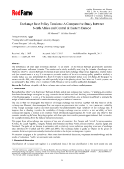 Exchange Rate Policy Tensions