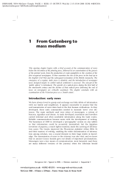 1 From Gutenberg to mass medium