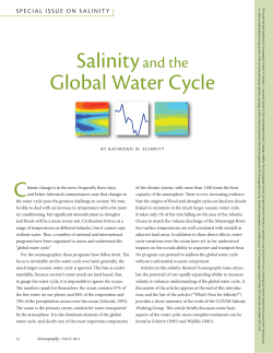 Salinityand the Global Water Cycle C