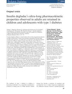 Insulin degludec`s ultralong pharmacokinetic properties observed in