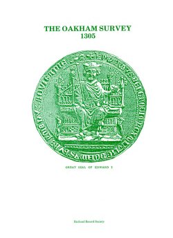 The Oakham Survey - 1305 - Rutland Local History and Record
