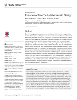 Evolution of Bow-Tie Architectures in Biology