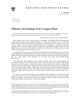 Dhārāvi: Developing Asia`s Largest Slum