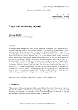 Logic and reasoning in jokes