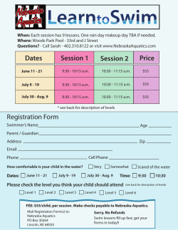 Dates Session 1 Session 2 Price Registration Form