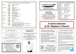 A warm welcome to St. Stephen`s Church