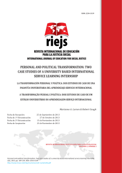 personal and political transformation: two case studies of a