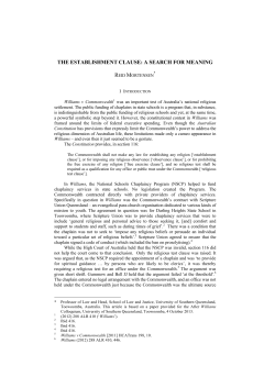 the establishment clause: a search for meaning